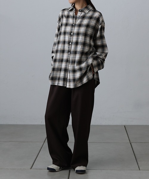 COLONY 2139（コロニートゥーワンスリーナイン）の「チェックオーバーシャツ（シャツ/ブラウス・レディース・チャコールグレー/ブラック/ブラウン/ネイビー・FREE）」の10枚目の写真