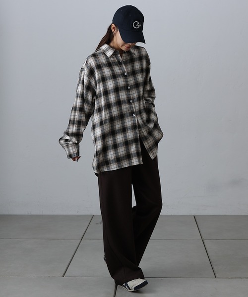 COLONY 2139（コロニートゥーワンスリーナイン）の「チェックオーバーシャツ（シャツ/ブラウス・レディース・チャコールグレー/ブラック/ブラウン/ネイビー・FREE）」の11枚目の写真