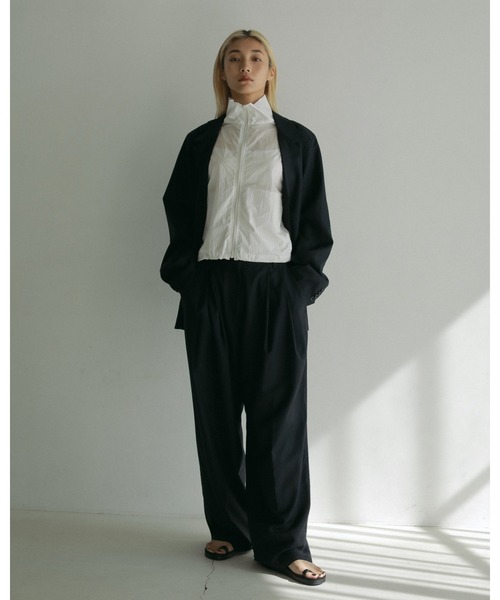 anuke(アンヌーク)の「Nylon Sleeveless Blouson(Tシャツ/カットソー・レディース・ブルー系その他/ホワイト/チャコールグレー・FREE)」の16枚目の写真