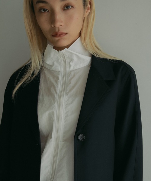 anuke(アンヌーク)の「Nylon Sleeveless Blouson(Tシャツ/カットソー・レディース・ブルー系その他/ホワイト/チャコールグレー・FREE)」の17枚目の写真