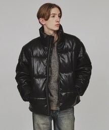 tk.TAKEO KIKUCHI | レザー調中綿ブルゾン(その他アウター)