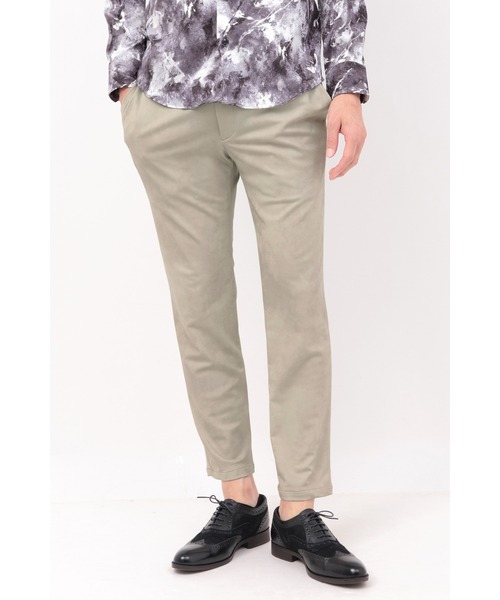 HIGH STREET(ハイストリート)の「HIGH STREET∴ストレッチレザー調プリントイージーパンツ(スラックス・メンズ・ブラック/ベージュ・M/L/LL)」の2枚目の写真