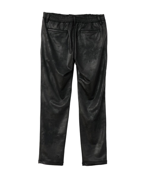 HIGH STREET(ハイストリート)の「HIGH STREET∴ストレッチレザー調プリントイージーパンツ(スラックス・メンズ・ブラック/ベージュ・M/L/LL)」の3枚目の写真