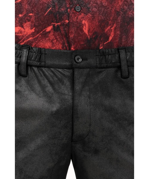 HIGH STREET(ハイストリート)の「HIGH STREET∴ストレッチレザー調プリントイージーパンツ(スラックス・メンズ・ブラック/ベージュ・M/L/LL)」の18枚目の写真