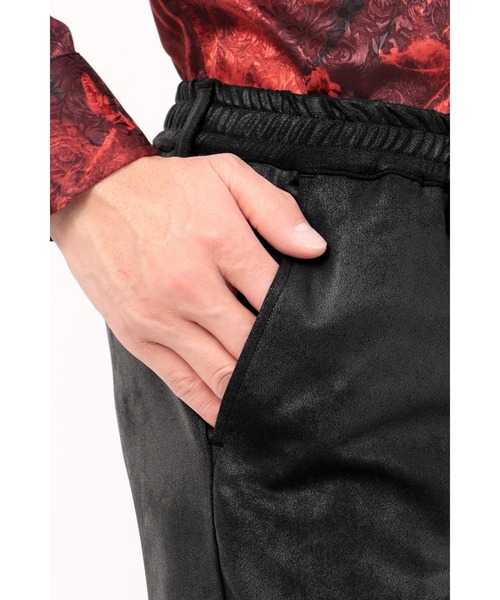 HIGH STREET(ハイストリート)の「HIGH STREET∴ストレッチレザー調プリントイージーパンツ(スラックス・メンズ・ブラック/ベージュ・M/L/LL)」の19枚目の写真