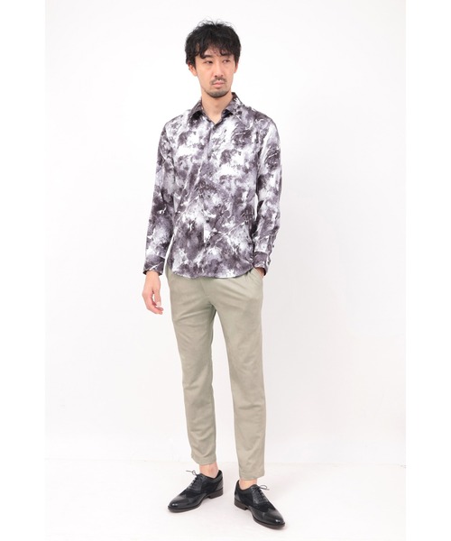 HIGH STREET(ハイストリート)の「HIGH STREET∴ストレッチレザー調プリントイージーパンツ(スラックス・メンズ・ブラック/ベージュ・M/L/LL)」の13枚目の写真