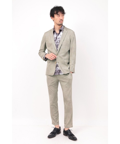 HIGH STREET(ハイストリート)の「HIGH STREET∴ストレッチレザー調プリントイージーパンツ(スラックス・メンズ・ブラック/ベージュ・M/L/LL)」の12枚目の写真