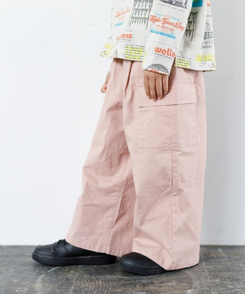MAKE YOUR DAY(メイクユアデイ)の「ワイドシルエットカーゴパンツ■80~140cm(カーゴパンツ・キッズ・ベージュ/ピンク/カーキ・90/100/110/120/130/140/80)」の12枚目の写真