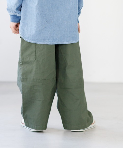 MAKE YOUR DAY(メイクユアデイ)の「ワイドシルエットカーゴパンツ■80~140cm(カーゴパンツ・キッズ・ベージュ/ピンク/カーキ・90/100/110/120/130/140/80)」の9枚目の写真