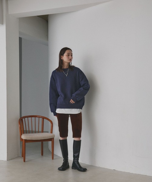 ad thie(アドティエ)の「裏起毛 ビッグプルオーバー(スウェット・レディース・オートミール/アイボリー/ネイビー/チャコール・FREE)」の20枚目の写真