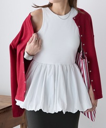 カップ付バルーンヘムタンクトップ