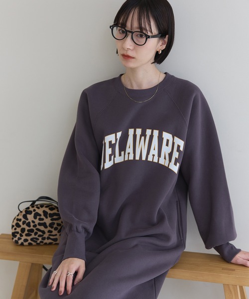 正規品♡ロゴ裏毛ワンピース♡チャコールグレー 裏起毛スウェットワンピース | PUAL CE CIN(ピュアルセシン)レディース