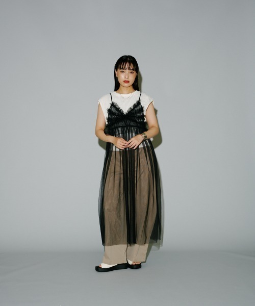 オケージョン◎チュールキャミワンピース（ワンピース）｜terrace