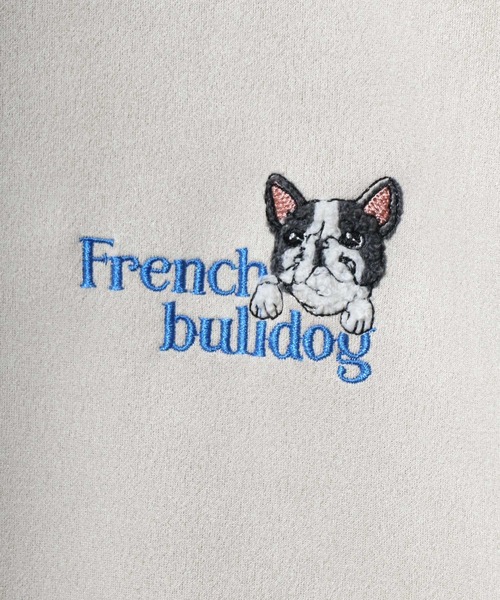 ANPAS(アンパス)の「Faux Suede Chenille Embroidery Sweat Shirt/サガラ刺繍 フェイクスエード スウェット トレーナー アニマル ゴースト ワンポイント刺繍(スウェット・メンズ・ホワイト系その他/ホワイト系その他3/ブルー系その他/グレー系その他2/ホワイト系その他2/グレー系その他・M/L)」の10枚目の写真