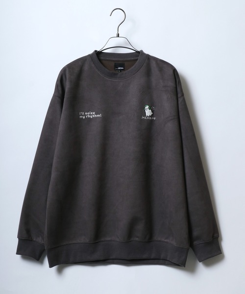 ANPAS(アンパス)の「Faux Suede Chenille Embroidery Sweat Shirt/サガラ刺繍 フェイクスエード スウェット トレーナー アニマル ゴースト ワンポイント刺繍(スウェット・メンズ・ホワイト系その他/ホワイト系その他3/ブルー系その他/グレー系その他2/ホワイト系その他2/グレー系その他・M/L)」の13枚目の写真