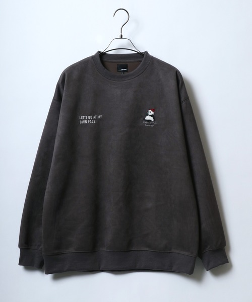 ANPAS(アンパス)の「Faux Suede Chenille Embroidery Sweat Shirt/サガラ刺繍 フェイクスエード スウェット トレーナー アニマル ゴースト ワンポイント刺繍(スウェット・メンズ・ホワイト系その他/ホワイト系その他3/ブルー系その他/グレー系その他2/ホワイト系その他2/グレー系その他・M/L)」の17枚目の写真