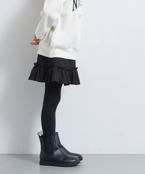 coca（coca）（コカ）の「キッズ ツイル裾フリル付きスカート（スカート・キッズ・ベージュ/ブラック・150/120/140/130）」の10枚目の写真