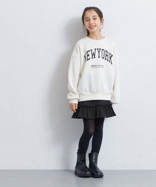 coca（coca）（コカ）の「キッズ ツイル裾フリル付きスカート（スカート・キッズ・ベージュ/ブラック・150/120/140/130）」の13枚目の写真