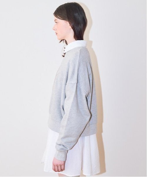 Mi-je（ミジェ）の「アソートコンパクトスウェット【韓国ファッション】（スウェット・レディース・トップグレー/アイボリー/ピンク/ブラウン・F）」の5枚目の写真