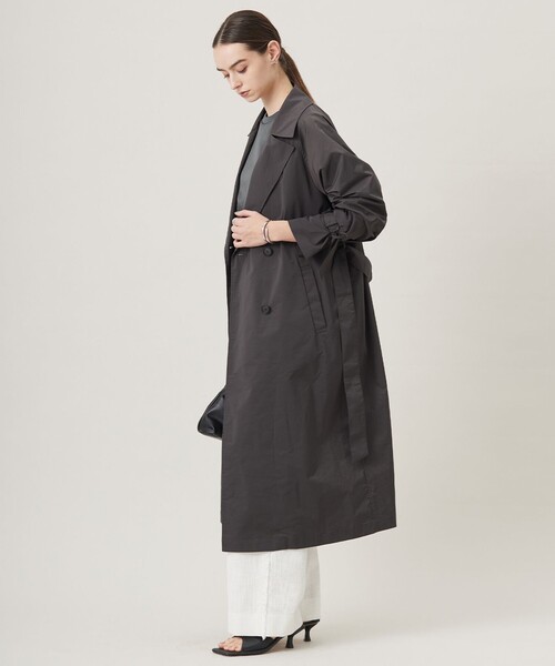 ICB(アイシービー)の「【撥水加工】メモリーストレッチタフタ トレンチコート(トレンチコート・レディース・カーキ系/グレー系・40/42/44/46/48)」の9枚目の写真