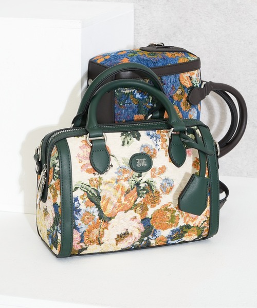 jouetie(ジュエティ)の「【jouetie / ジュエティ】 ゴブランフラワー ボストンバッグ(ボストンバッグ・レディース・ブラウン/レッド/グリーン/ブルー/ブラック・FREE)」の3枚目の写真