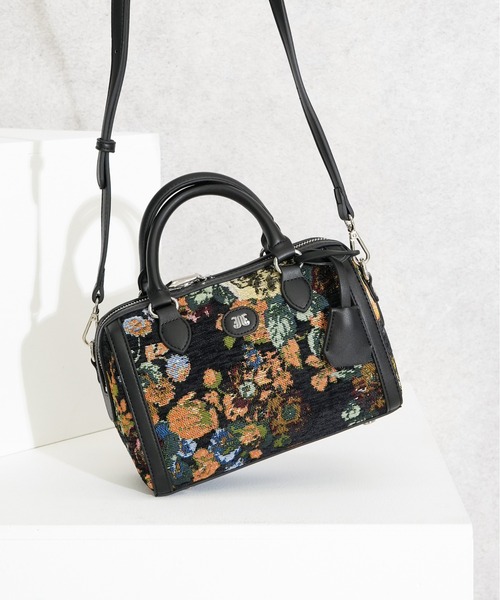 jouetie(ジュエティ)の「【jouetie / ジュエティ】 ゴブランフラワー ボストンバッグ(ボストンバッグ・レディース・ブラウン/レッド/グリーン/ブルー/ブラック・FREE)」の2枚目の写真