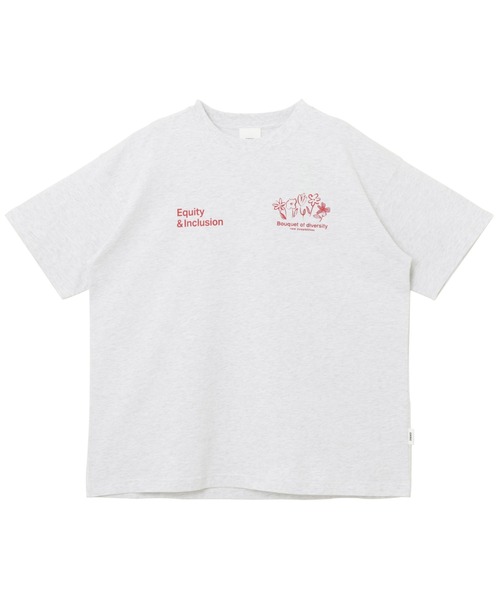 セール】ロゴフラワーイラストプリント半袖Tシャツ（Tシャツ