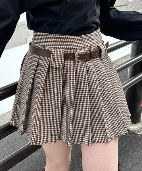 Narcissus（ナルシス）の「チェックベルトミニスカート《動画あり》（スカート・レディース・ブラウン/ブラック・FREE）」の22枚目の写真