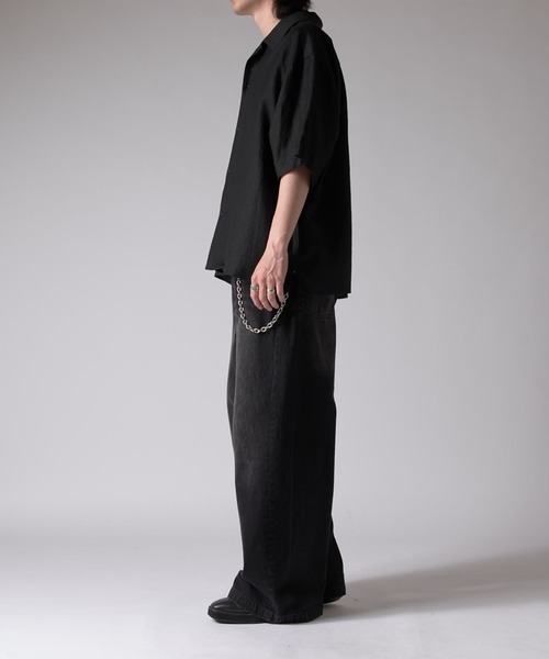 Lui's（ルイス）の「レーヨンリネンオープンカラーs/sシャツ（シャツ/ブラウス・メンズ・オフホワイト/チャコールグレー/ブラック・FREE）」の20枚目の写真