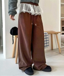 レースドッキングスウェットパンツ