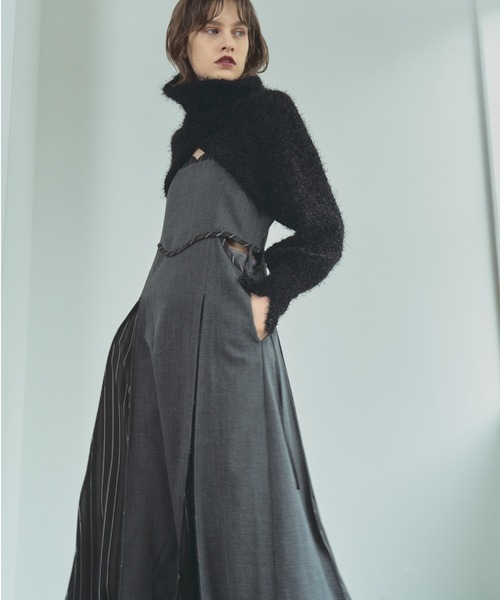 Muel Chic（ミュエルシック）の「Shing one-piece シングワンピース（ワンピース・レディース・ブラック/ベージュ/グレー・FREE）」の3枚目の写真