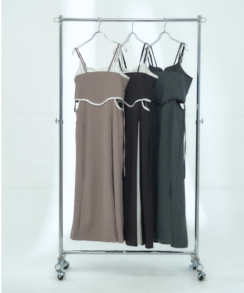 Muel Chic（ミュエルシック）の「Shing one-piece シングワンピース（ワンピース・レディース・ブラック/ベージュ/グレー・FREE）」の4枚目の写真