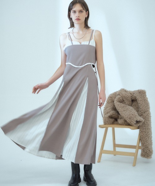 Muel Chic（ミュエルシック）の「Shing one-piece シングワンピース（ワンピース・レディース・ブラック/ベージュ/グレー・FREE）」の11枚目の写真