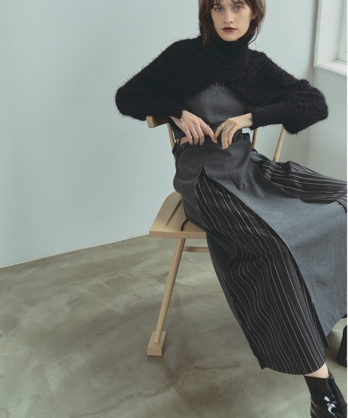 Muel Chic（ミュエルシック）の「Shing one-piece シングワンピース（ワンピース・レディース・ブラック/ベージュ/グレー・FREE）」の12枚目の写真