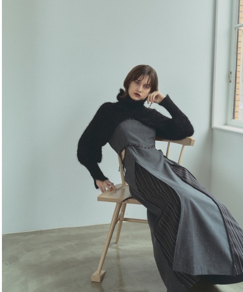 Muel Chic（ミュエルシック）の「Shing one-piece シングワンピース（ワンピース・レディース・ブラック/ベージュ/グレー・FREE）」の15枚目の写真