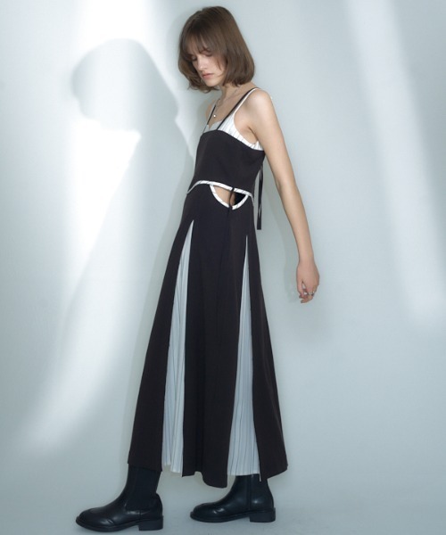 Muel Chic（ミュエルシック）の「Shing one-piece シングワンピース（ワンピース・レディース・ブラック/ベージュ/グレー・FREE）」の8枚目の写真