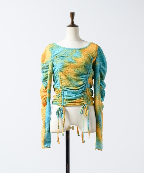 What Is Heart(ワットイズハート)の「shirring cut and sew - シャーリングカットソー -(Tシャツ/カットソー・レディース・ピンク/ブルー・FREE)」の21枚目の写真