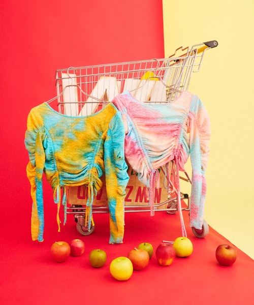 What Is Heart(ワットイズハート)の「shirring cut and sew - シャーリングカットソー -(Tシャツ/カットソー・レディース・ピンク/ブルー・FREE)」の13枚目の写真