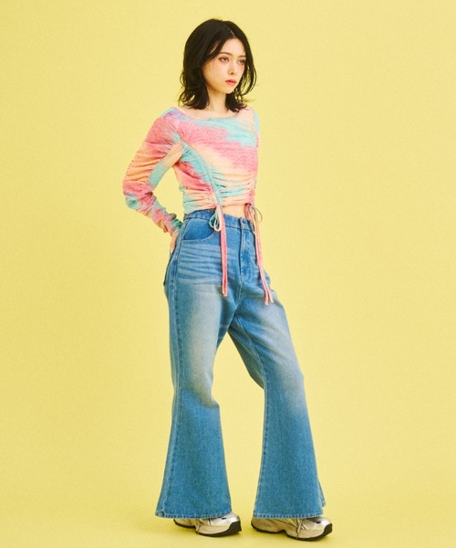 What Is Heart(ワットイズハート)の「shirring cut and sew - シャーリングカットソー -(Tシャツ/カットソー・レディース・ピンク/ブルー・FREE)」の20枚目の写真