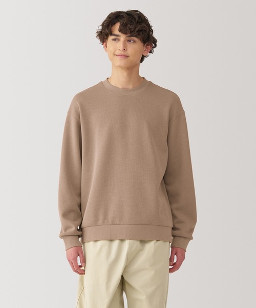 無印良品(ムジルシリョウヒン)の「紳士 二重編みクルーネックプルオーバー(Tシャツ/カットソー・メンズ・ダークグレー/ブラック/ライトグレー/ダークネイビー/ブラウン系/グリーン系・S/M/L/XL)」の4枚目の写真
