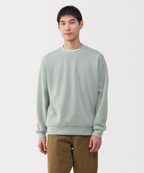 無印良品(ムジルシリョウヒン)の「紳士 二重編みクルーネックプルオーバー(Tシャツ/カットソー・メンズ・ダークグレー/ブラック/ライトグレー/ダークネイビー/ブラウン系/グリーン系・S/M/L/XL)」の5枚目の写真