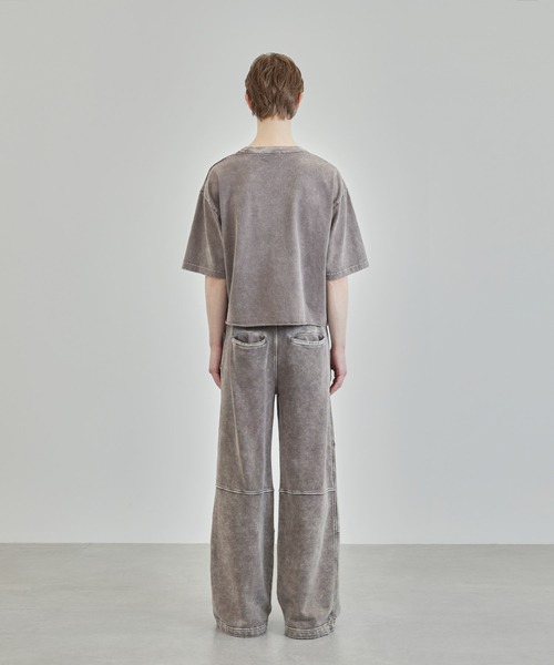 Ruelle（ルーエル）の「【Ruelle】Pigment-Dyed Cropped T-Shirt / ピグメント加工クロップド丈Tシャツ（Tシャツ/カットソー・メンズ・ブラック/アッシュグレー・L/M/S）」の21枚目の写真