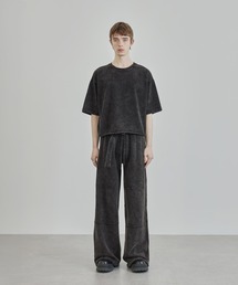 Ruelle（ルーエル）の「【Ruelle】Pigment-Dyed Cropped T-Shirt / ピグメント加工クロップド丈Tシャツ（Tシャツ/カットソー）」