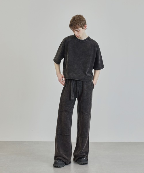 Ruelle（ルーエル）の「【Ruelle】Pigment-Dyed Cropped T-Shirt / ピグメント加工クロップド丈Tシャツ（Tシャツ/カットソー・メンズ・ブラック/アッシュグレー・L/M/S）」の13枚目の写真