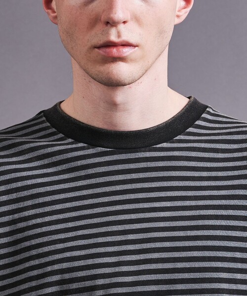 MONKEY TIME（モンキータイム）の「アシッドウォッシュ ボーダー ロングスリーブ Tシャツ（Tシャツ/カットソー・メンズ・ダークグレー/ピンク・S/XL/M/L）」の10枚目の写真