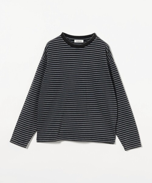 MONKEY TIME（モンキータイム）の「アシッドウォッシュ ボーダー ロングスリーブ Tシャツ（Tシャツ/カットソー・メンズ・ダークグレー/ピンク・S/XL/M/L）」の22枚目の写真