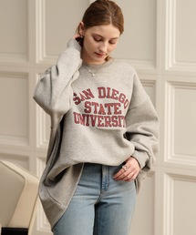 Mia   （ミア）の「裏起毛リラックスロゴスウェット（スウェット）」