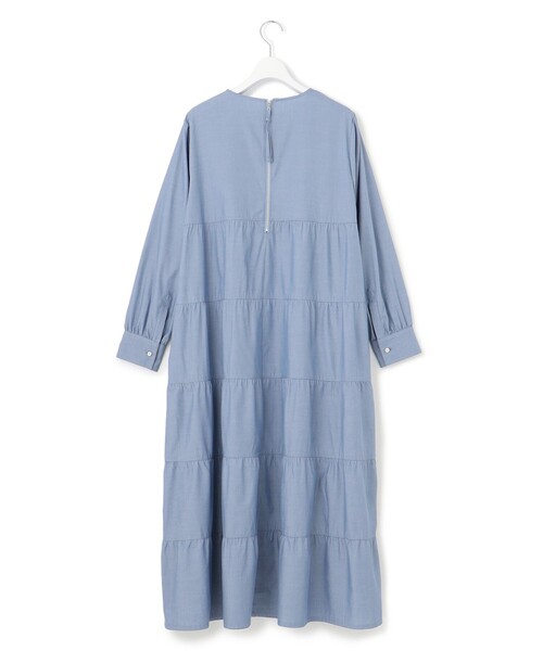 J.PRESS YORK STREET(ジェイプレスヨークストリート)の「【WOMEN】ティアード ワンピース(ワンピース・レディース・ネイビー系/ブルー系・F)」の3枚目の写真