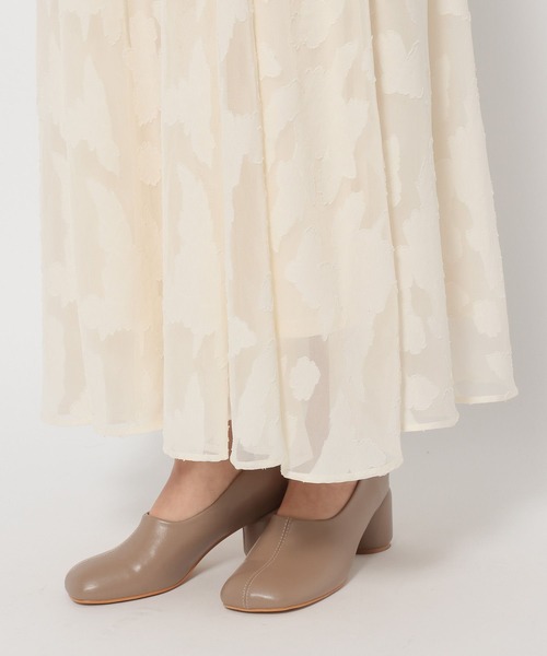 mysty woman(ミスティウーマン)の「【セットワンピ】フラワージャガードシアーシャツSETワンピース 325559(ワンピース・レディース・アイボリー/ブラック・FREE)」の15枚目の写真