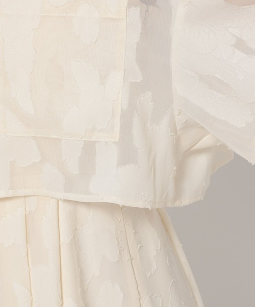 セットワンピ】フラワージャガードシアーシャツSETワンピース 325559